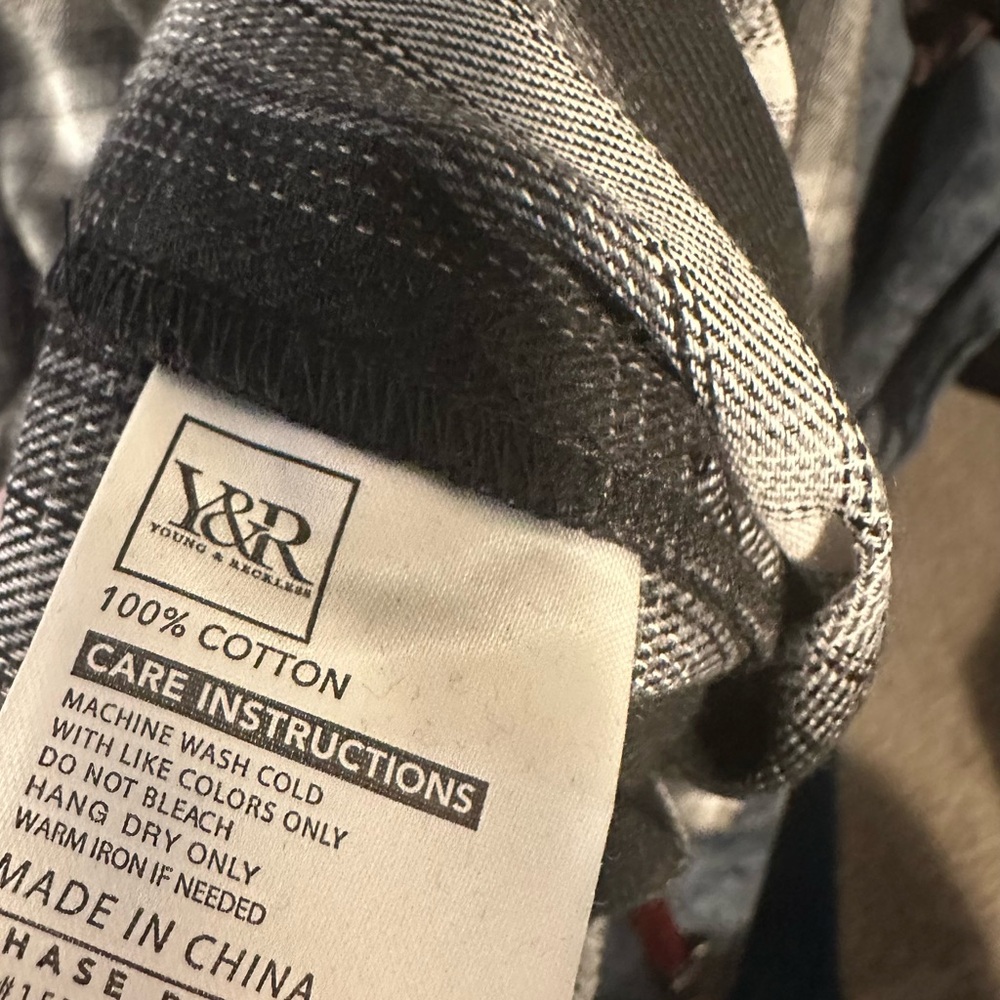 Young & Reckless Mixed Plaid Button-Up Flannel in Red/Black/White - Picture 9 of 9